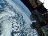 ISS live external camera view of Earth looking past the JEM Exposed Facility Platform