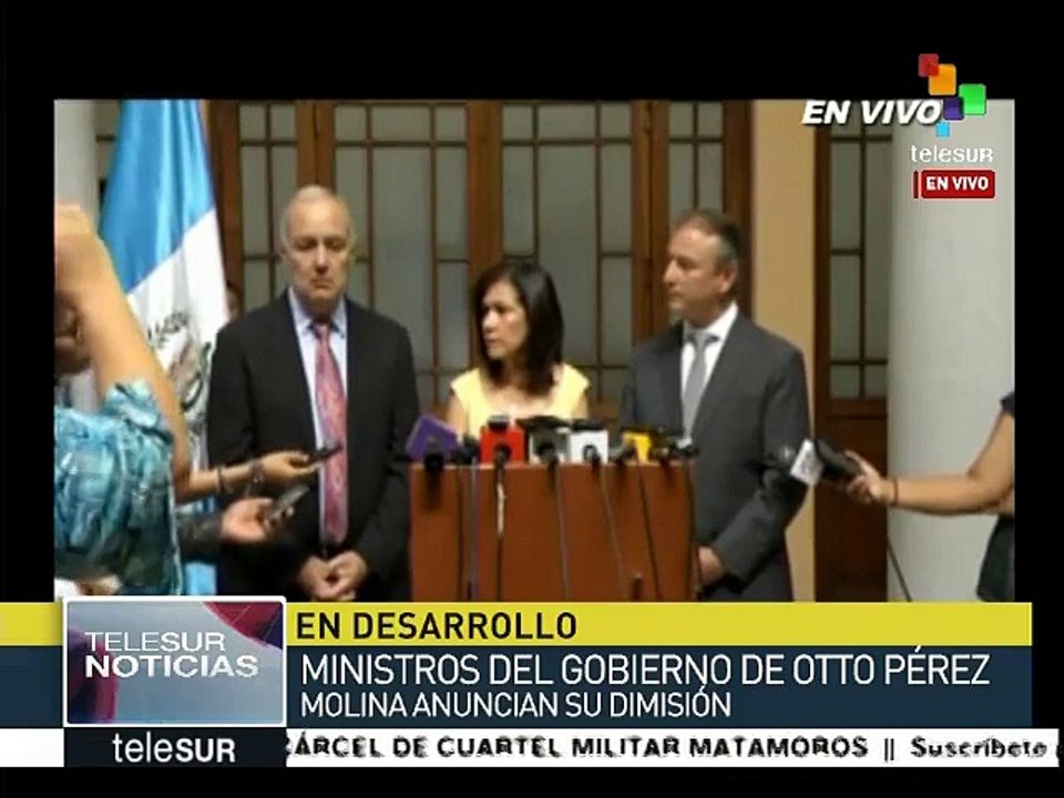 Guatemala: ministros de Otto Pérez Molina presentan su renuncia