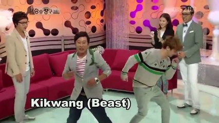 kpop idols imitate kim jongkook's sarang surowo