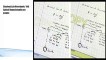 Student Lab Notebook: 100 Spiral Bound duplicate pages