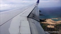 Hawaiian Air HA460 landing Honolulu International Airport, Hawaii HNL from Seoul Incheon, Korea ICN