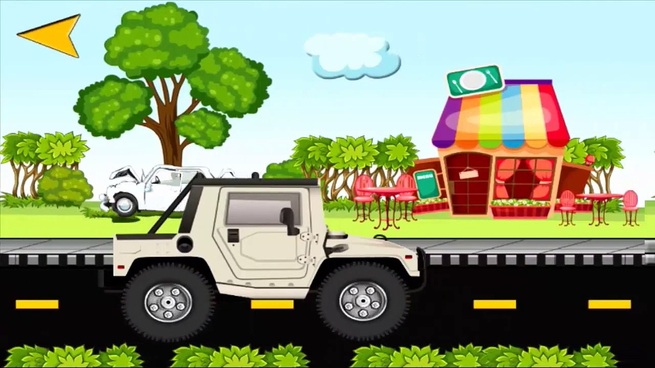 Cartoon about cars. Tyre Repairing Shop. SUV. Шиномонтаж. Внедорожник.