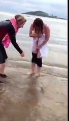 The time when KJ went for an evening swim fully clothed...