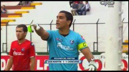 San Martín empató 1-1 con Cienciano y es último en el Apertura