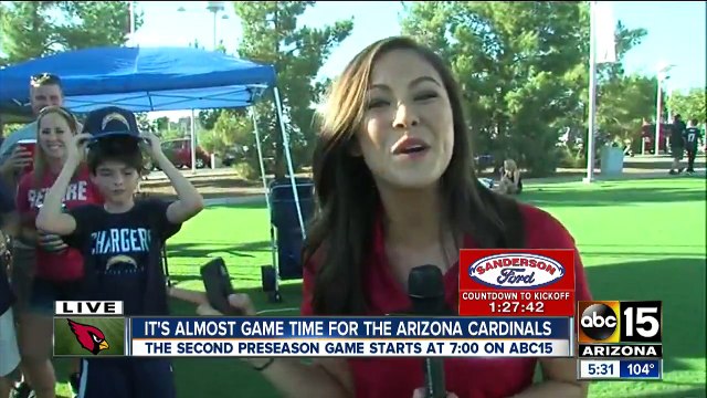 Fans preparing for Cardinals game against Chargers
