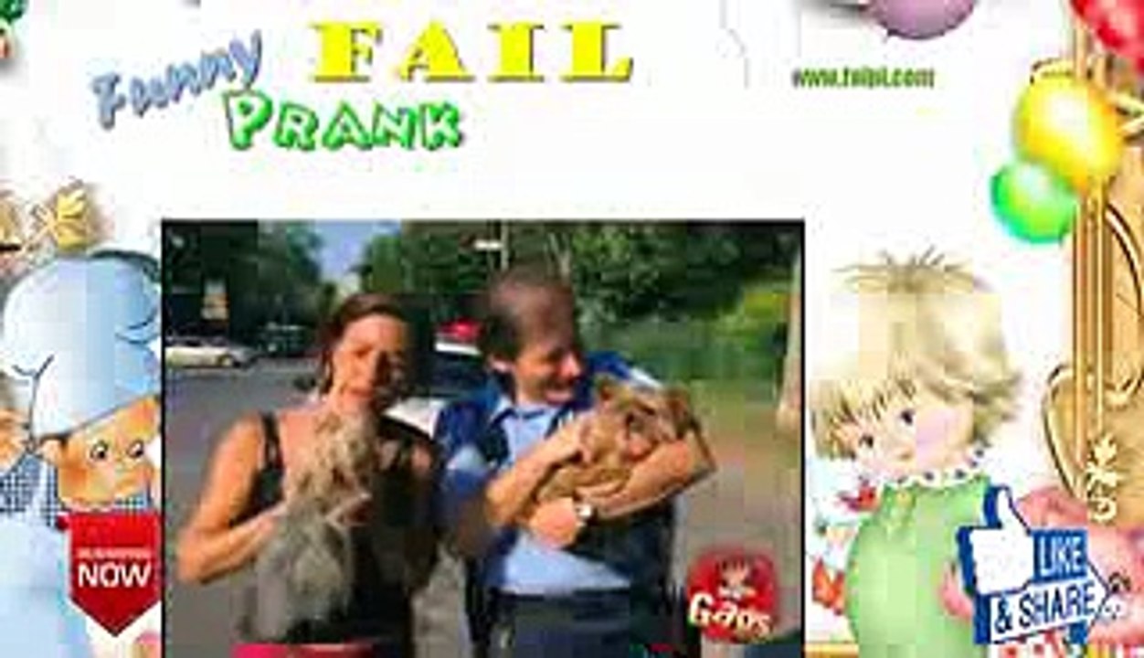 Funny Cop Kicks Dog YI4DiJMEsck