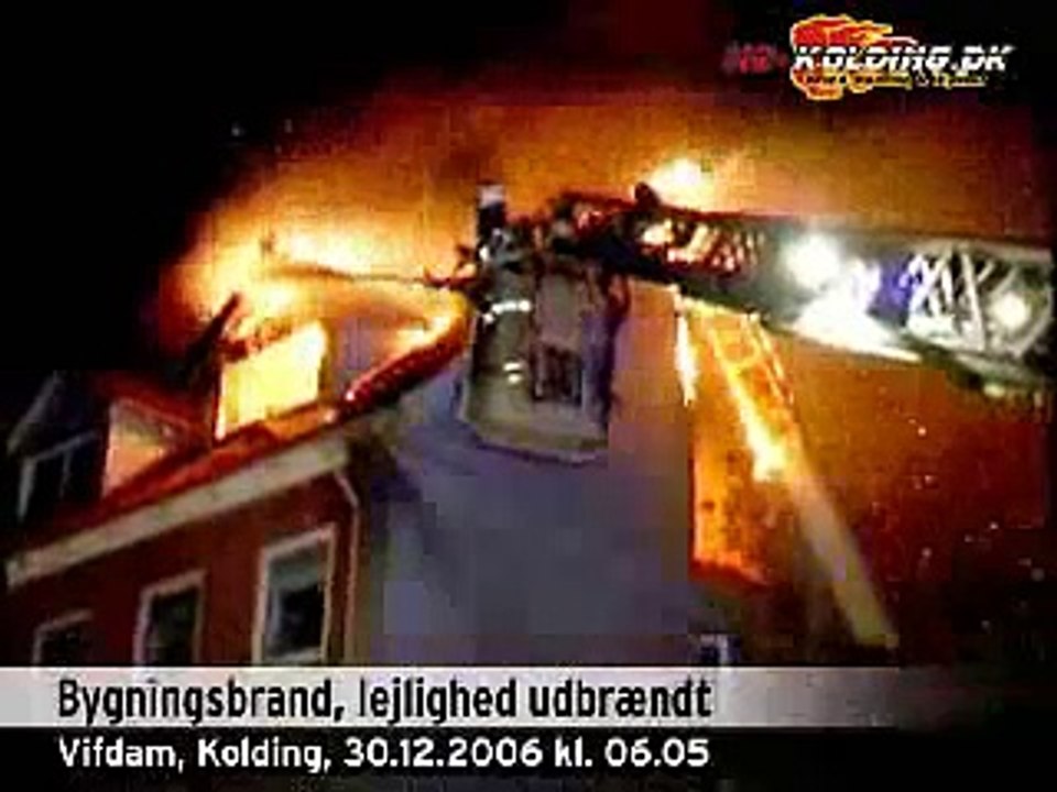 Brand I Boligblok På Vifdam I Kolding.