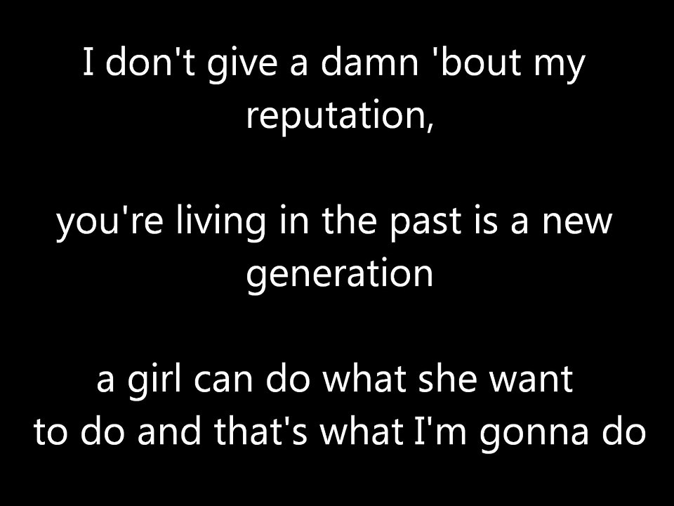 Bad Reputation - Joan Jett / with lyrics
