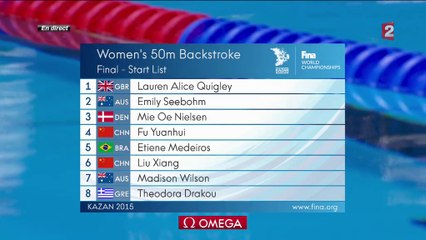 50m dos F (finale) - ChM 2015 natation, un succès Fu