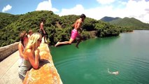 Cliff Jumping best moments around the world and hot nude girls
