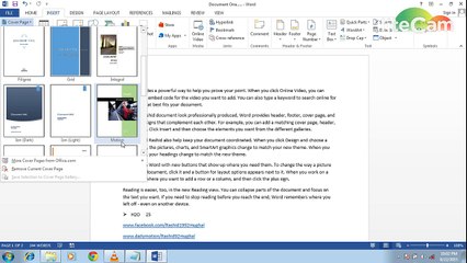 How To Add Cover Page In Ms Word 2013