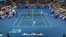 2015 Mubadala World Tennis Championship - Nicolas Almagro vs Feliciano Lopez - Funny Match - HD