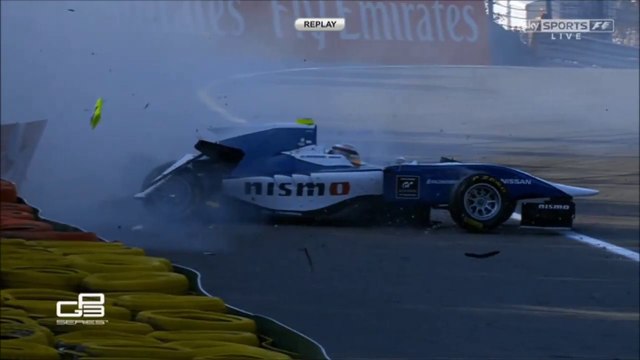 GP3 2015 Spa Belgium Race 1 Mardenborough Huge Crash