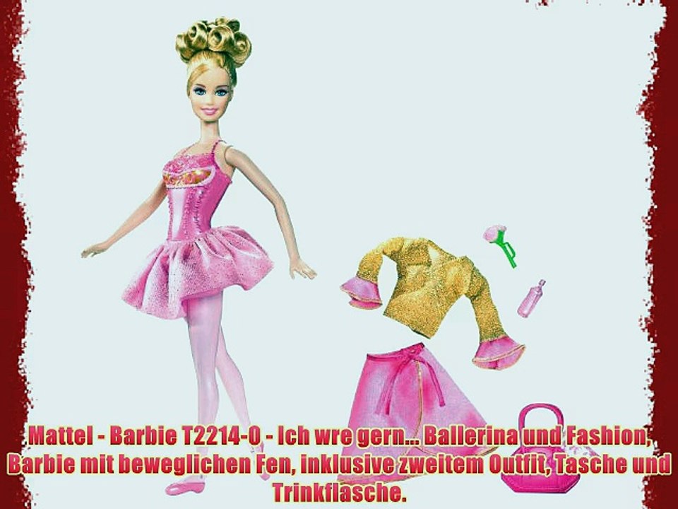 Mattel - Barbie T2214-0 - Ich wre gern... Ballerina und Fashion Barbie mit beweglichen Fen