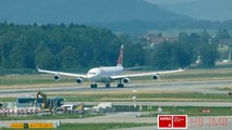 3 x SWISS Airbus A340-313X Takeoff at Zurich International Airport