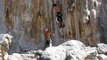 Rock climbing in Kalymnos, Greece, 