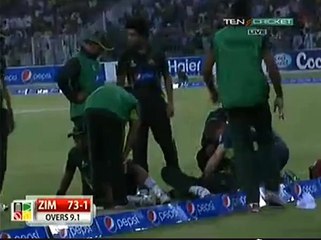 Ahmad Shehzad is Making Fun of Shoaib Malik After Falling