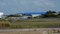 Trans Guyana Airways landing and takeoff at Zorg en Hoop airfield