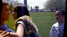 5th grader kissing her boyfriend