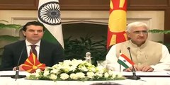 Visit of Minister of Foreign Affairs of Republic of Macedonia to India: Signing of Agreements
