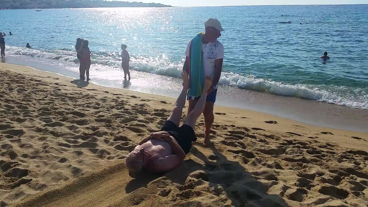 Les co-présidents à la plage