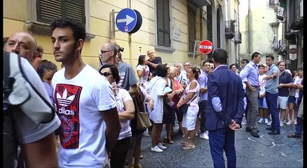 Napoli - Mattarella visita la Cappella Sansevero per ammirare il Cristo velato (22.08.15)