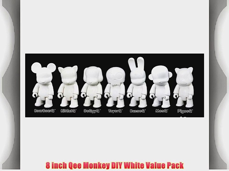 8 inch Qee Monkey DIY White Value Pack