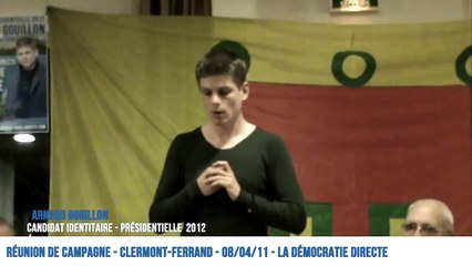La démocratie directe vue par Arnaud Gouillon, candidat identitaire 2012