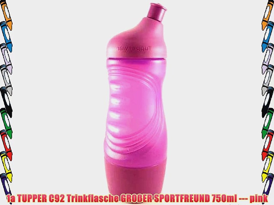 1a TUPPER C92 Trinkflasche GRO?ER SPORTFREUND 750ml --- pink