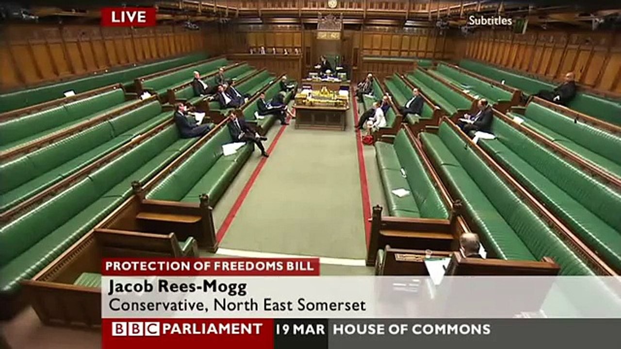 Jacob Rees-Mogg on English man's house is a castle (19Mar12)