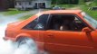 Ford Mustang Gt 1987 5.0 Burnout and Donut