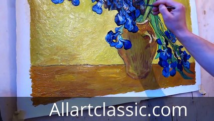 Oil Painting Reproduction Vincent Van Gogh "Irises" HD