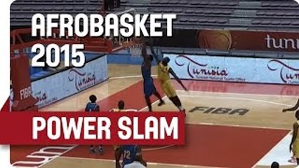 Mvé Finishes off Bullet Pass with a Great Dunk - AfroBasket 2015