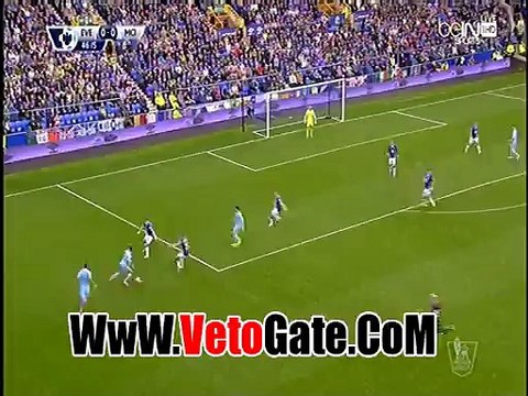 القائم يحرم مانشستر سيتى من هدف التقدم امام ايفرتون