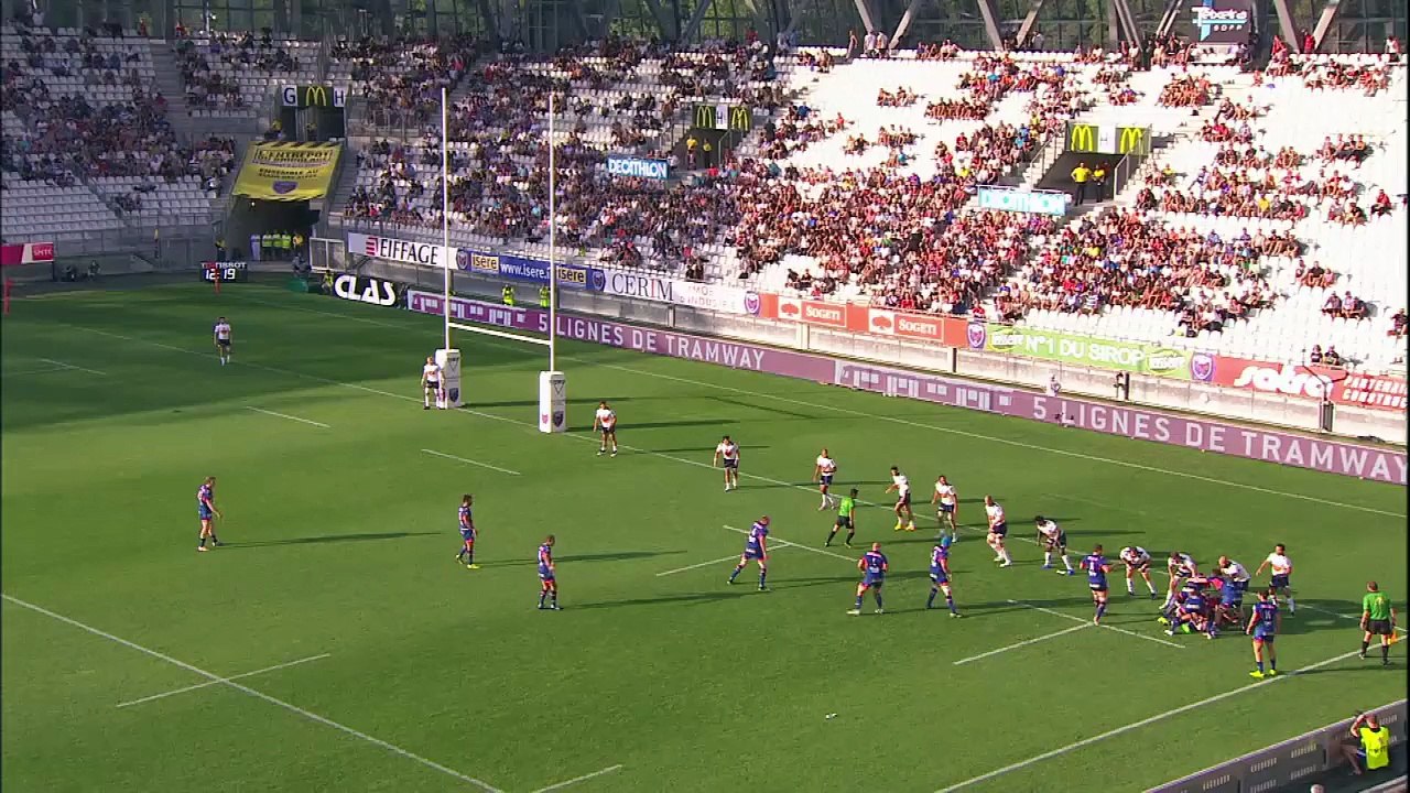 TOP14 - Grenoble - Agen : 38-23 - ESSAI 1 Fabie...