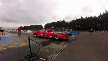 calentando slicks en arrancones 1_4 de milla centro dinamico pegaso