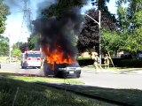 Car torched in Whitby, Ontario.