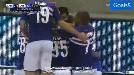 Luis Muriel Goal Sampdoria 2 - 0 Carpi Serie A 23-8-2015