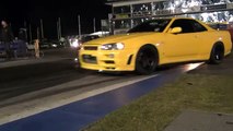 'NITTO' 10.1 @ 154 MPH - NISSAN SKYLINE R34 - TEST N TUNE 07_08_2013