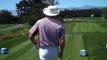 Greg Norman tee shot at Pebble Beach Golf Links