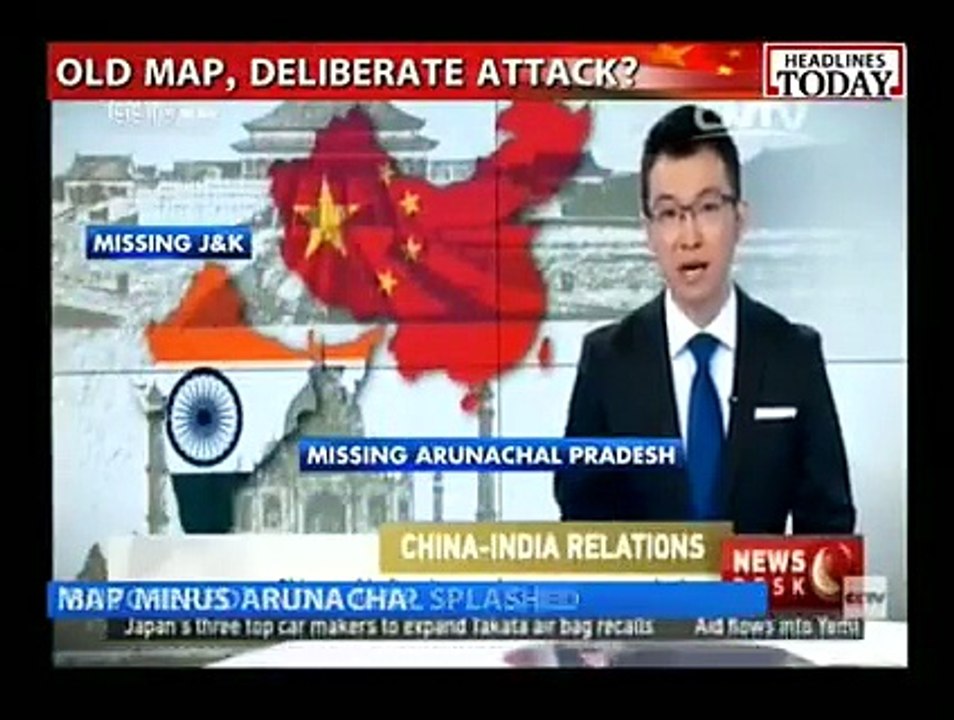 What a Welcome !! China State TV Shows Indian Map without Kashmir & Arunachal Pradesh, Indian media cries..mxdl