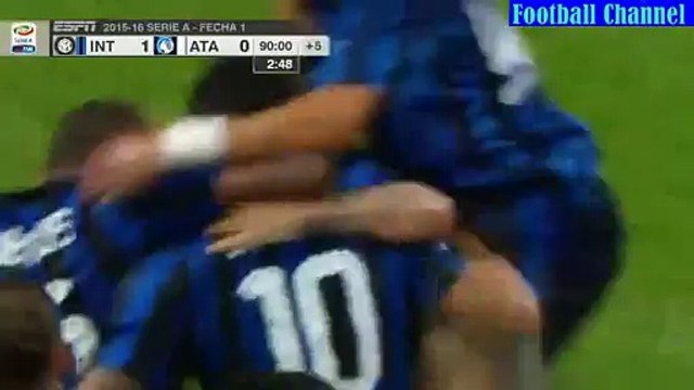 All Goal & Highlights HD | Inter 1-0 Atalanta - Serie A 23.08.2015