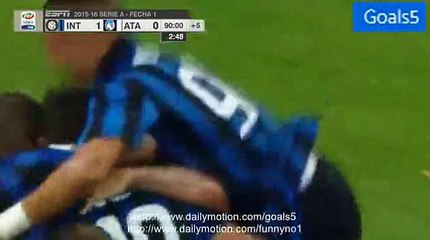 Stevan Jovetic Goal Inter 1 - 0 Atalanta Serie A 23-8-2015