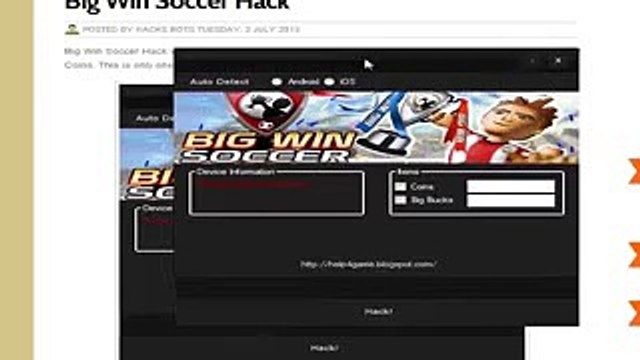 Big Win Soccer Hack get Unlimited Big Bucks and Coins with Big Win Soccer Hack