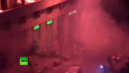 RAW- Police fire in the air to clear Beirut street of protesters