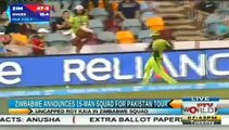 Zimbabwe Annouces 15 Man Cricket Squad For Pakistan Tour