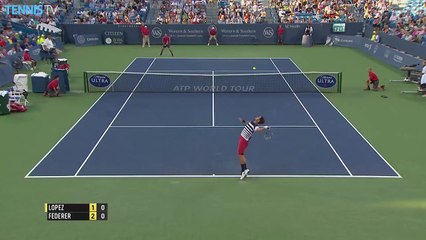 Federer Hot Shot vs. Lopez Cincinnati 2015