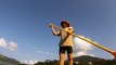 Navegação em reciclados, garrafas PET, nas praias as praias de Ubatuba, Brasil