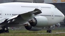 Qatar Amiri Flight B747-8i [A7-HHE] | Crosswind Landing @ Hamburg Airport