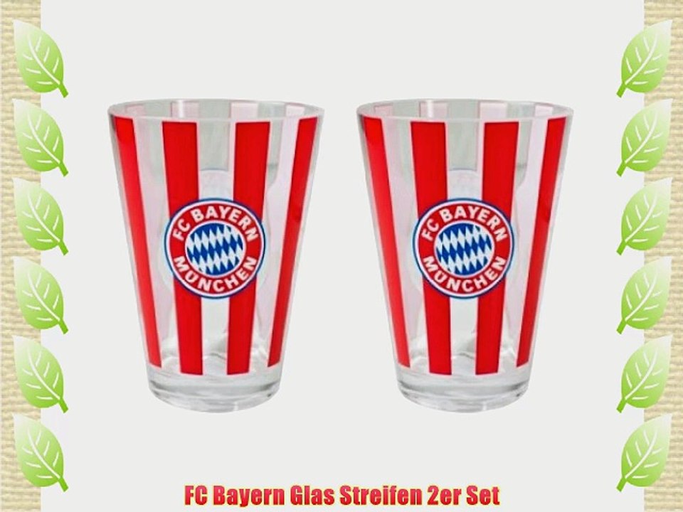 FC Bayern Glas Streifen 2er Set